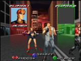 Ecran de sélection du personnage dans Fighting Force 64 sur Nintendo 64. Le curseur est sur Smasher, perso le plus bourrin du jeu !
