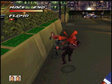Début du niveau Car Park dans le jeu Fighting Force 64 sur Nintendo 64. Smasher est prêt à éclater du Men in Black !