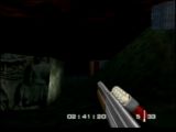 James en route pour (encore) sauver Natalya dans le niveau Statue de Goldeneye 007 sur Nintendo 64