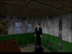 Début du niveau Archives de Goldeneye 007 sur Nintendo 64 (Goldeneye 007)