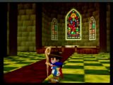 La chapelle présente derrière l'entrée du monastère d'Holy Magic Century sur Nintendo 64. Ayron est prêt à partir!