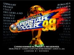 Ecran Titre Europe (International Superstar Soccer 98)