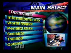 Menu principal (International Superstar Soccer 98)