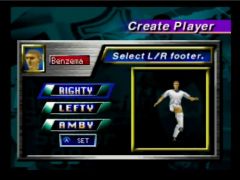 Création d'un joueur (International Superstar Soccer 98)