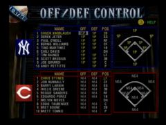 Bien positionner ses joueurs avant le match peut faire pencher la balance (All-Star Baseball 99)