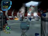 Attaque en masse dans le croiseur Sekhmet, niveau du jeu Jet Force Gemini sur N64. Aucun souci pour Vela qui dégomme tout ça à coups de sulfateuse