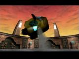 Juno atterrit dans le palais de Mizar, dernier niveau de la première partie du jeu Jet Force Gemini sur Nintendo 64