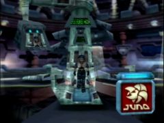 Ecran de sélection du personnage du jeu Jet Force Gemini sur Nintendo 64. Actuellement, seul Juno est disponible (Jet Force Gemini)