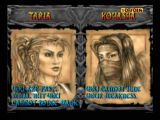 Echanges verbaux entre Taria et Koyasha avant leur combat dans le jeu Mace the dark age sur Nintendo 64
