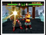 Le kendo de Xiao Long semble efficace sur ce lourdaud de Lord Deimos dans ce combat du jeu Mace the dark age sur Nintendo 64
