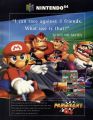 Publicité pour Mario Kart 64. Je peux jouer contre 3 potes, mais à quoi ca sert ? Signé Scott SANS-AMI, on comprend la blague !