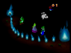 Le jeu basique de la corde à sauter, mais en cas d'échec, vous aurez le feu aux fesses ! (Mario Party 2)