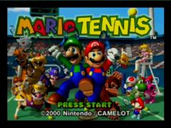 Ecran Titre du jeu Mario Tennis (Mario Tennis)