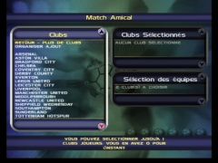 Ecran de sélection des équipes, avec pas mal de choix possibles ! (Michael Owen's World League Soccer 2000)