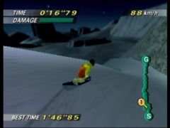 Ah Akari, la voilà sur un snowboard (1080 Snowboarding)