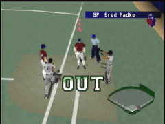 Raté, le joueur n'a pas été assez rapide pour rejoindre la première base... (Mike Piazza's Strike Zone)
