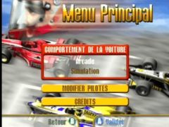 Ecran de menu principal du jeu Monaco Grand Prix Racing Simulation 2 (Monaco Grand Prix Racing Simulation 2)