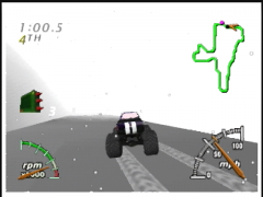 Les missiles sont très efficaces. (Monster Truck Madness 64)