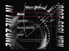 Le menu (NBA In The Zone 2000)