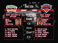 Sélection de l'équipe (NBA In The Zone 2000)