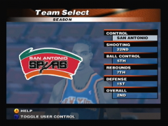 Choix de l'équipe (NBA Live 2000)