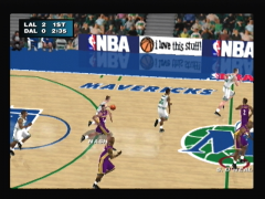 Contre attaque après un tir manqué (NBA Live 2000)
