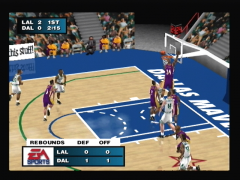 Le ballon sur le point de rentrer (NBA Live 2000)