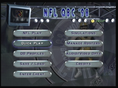Le menu (NFL Quarterback Club '98)