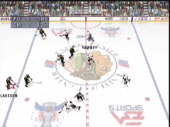 On peut choisir un autre angle de caméra (NHL '99)