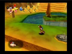 Banjo starts the tour of the Gobi Desert level  (Banjo-Kazooie)