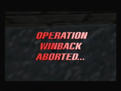 L'ennemi a tendu une embuscade conduisant à un game over. Reste plus qu'à recommencer le jeu Operation Winback (Operation WinBack)