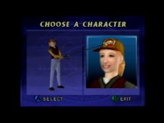 Choix du personnage (Bass Hunter 64)