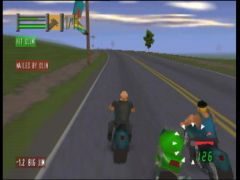 Les décors sont sommaires (Road Rash 64)