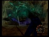 Mike est en train d'ouvrir un portail dans Shadow Man sur Nintendo 64. S'il n'a pas assez d'âmes noires, il ne l'ouvrira pas et gueulera.