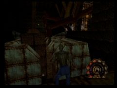 La machinerie de l'asile du jeu Shadow Man sur Nintendo 64. Attention Mike, ne te fais pas aplatir comme une crêpe! (Shadow Man)