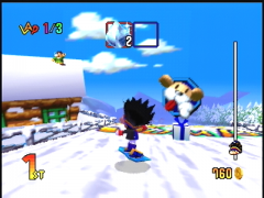 Il faut des pièces pour ramasser les items (Snowboard Kids 2)