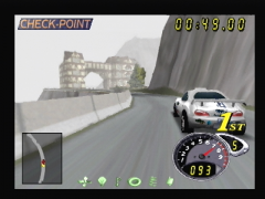 Les décors sont sommaires et les textures en faible résolution (Top Gear Rally 2)
