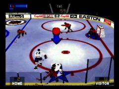 En jeu. (Wayne Gretzky's 3D Hockey)