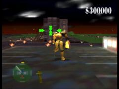 Cyclone Suit robot gains momentum before storming buildings  (Blast Corps)