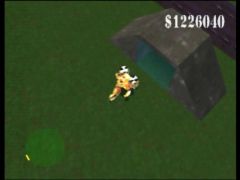 Getting that J-Bomb in Blast Corps is no small feat, but now let's trample it all!  (Blast Corps)
