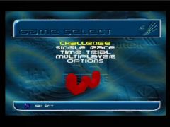 Ecran de menu principal du jeu Wipeout 64 (WipeOut 64)