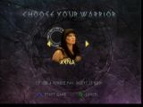 Ecran de sélection du guerrier dans le jeu Xena Warrior Princess - the talisman of fate sur Nintendo 64