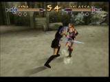 Velasca esquive le coup porté par Xena lors d'un combat dans le jeu Xena Warrior Princess - the talisman of fate sur Nintendo 64