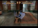 Echange de coups entre Autolycus et Xena lors d'un combat dans le jeu Xena Warrior Princess - the talisman of fate sur Nintendo 64