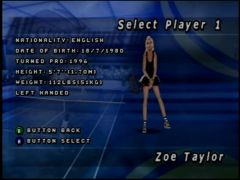 Sélection joueuse (All Star Tennis 99)