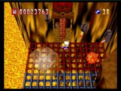 Les ennemis sont parfois très aggressifs (Bomberman 64)