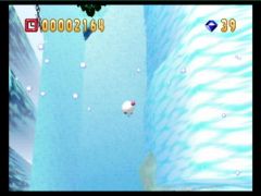 Les décors sont variés mais classiques, ici la neige (Bomberman 64)