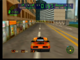 La course est engagée dans Carmageddon 64 sur Nintendo 64. Vous avez le choix entre arriver 1er, éclater vos adversaires ou écraser du dinosaure