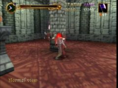 Aïe, Reinhardt vient de se faire transformer en vampire dans Castlevania sur Nintendo 64. Fini le fouet, il n'a plus que son épée pour se défendre (Castlevania)