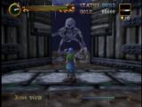 Première surprise dès le début du jeu Castlevania sur Nintendo 64, un gros squelette qui est le premier boss!